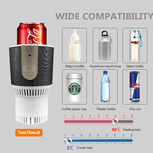 image for BENEWEAR Portable Car Cup Beverage Cooler Warmer Smart 2-in-1 Water Mu