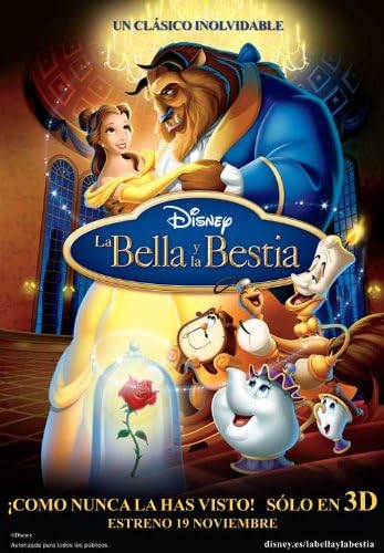 Amazon Com Beauty And The Beast Movie Poster 27 X 40 Inches 69cm X 102cm 1991 Spanish Paige O Hara Robby Benson Rex Everhart Richard White Jesse Corti Angela Lansbury Prints Posters Prints