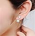 CHOP MALL® Women's Cute 925 Sliver Rhinestones Balls Christmas Earrings + Free Wristband Accessory and Ring