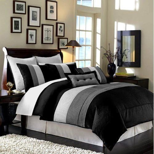 LUXURY STRIPE BEDDING TURN YOUR HOME INTO A HAVEN WITH OUR BEAUTIFUL COMFORTER COLLECTION / FULL SIZE , BED IN A BAG