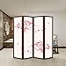Wopeite Wall Sticker Decal Flora Pink Peach Blossom Flowers Butterfly DIY Removable Mural Art for Kids Nursery Bedroom Living Room