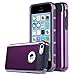 ULAK iPhone 5C Case, Slim Fit Lightweight 2in1 Rugged Flexible TPU Hard Plastic Hybrid iPhone 5C Case Purple Anti Scratch Dual Layer Shock Absorption Protective Cover for Apple iPhone 5C-Purple/Black