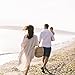 dufmod Large Natural Woven Seagrass Tote Belly Basket for Storage, Laundry, Picnic, Plant Pot Cover, and Beach Bag (Zigzag Chevron Natural Seagrass, Large)