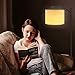 Ambimall Modern LED Floor Lamp for Living Room, Standing Lamp Arc Pole Light with Hanging Lamp Shade, Minimalist Bedside Floor Lamp for Bedroom (Without Bulb)