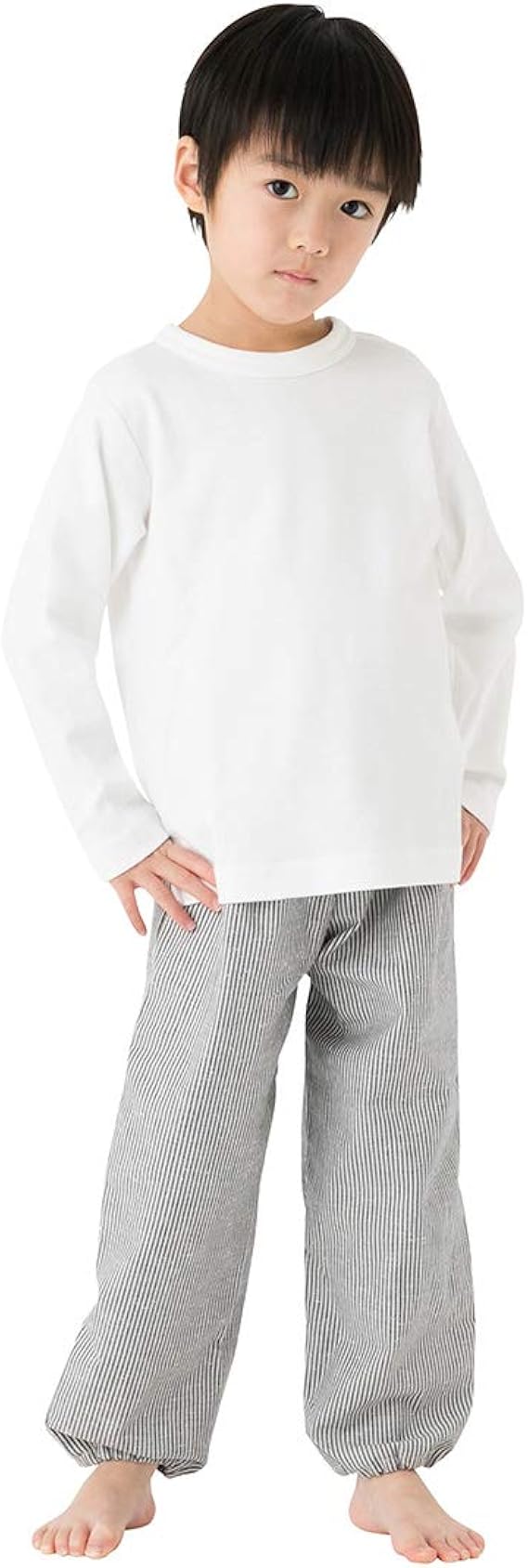 Amazon Co Jp 久留米織ヒッコリーストライプ調子供用もんぺ ズボン 日本製 100cm 110cm 1cm 130cm 子供服 男の子 女の子 キッズ ジュニア ボトムス 長ズボン 服 ファッション小物