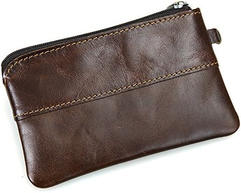 Fmeida Mens Leather Coin Purse Pouch Slim Change Credit Card Holder Wallet