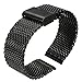 22mm Stainless Steel Milanese Loop Watch Band Strap + Pins + Tool For ASUS Zenwatch 2 W1501Q 2015 (YESOO Retail Packaging - 180 Days Warranty) (Black)