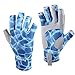 Palmyth UV Protection Fishing Fingerless Gloves UPF50+ Sun Gloves Men Women for Kayaking, Hiking, Paddling, Driving, Canoeing, Rowing (Aqua Sky, Medium)