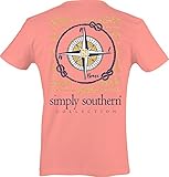 Simply Southern Women's Preppy Compass Melon L