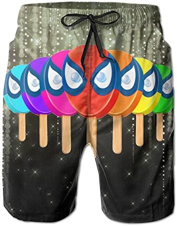 Man's Funny Color Popsicle Quick-drying Board Shorts