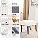 H.VERSAILTEX Stretch Dining Chair Covers Set of 4 Chair Covers for Dining Room Parsons Chair Slipcover Chair Protectors Covers Dining, Feature Textured Checked Jacquard Fabric, Off White
