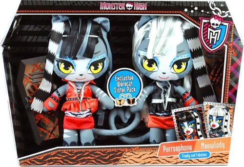 Monster High Exclusive Plush, Werecat Sisters Purrsephone & Meowlody