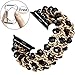 fastgo Compatible with Replacement Band Apple Watch Series 7 6 5 4 3 2 1 for Black Crystal 38mm