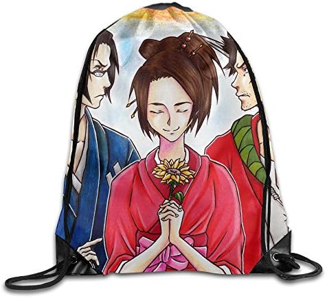 Samurai Champloo Drawstring Bag, Drawstring Backpack, Sport Bag, Gymsack, Sackpack, Shoulder Bags For Men Women Teenager Juvenile Adolescent, Size: 17 Inch X 14 Inch