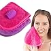 VIDI Luxury Reusable Make up Remover Cloth (2 Pack) and Makeup Brush Cleaner, Microfibre Face Make Up Cloths Pink and Purple