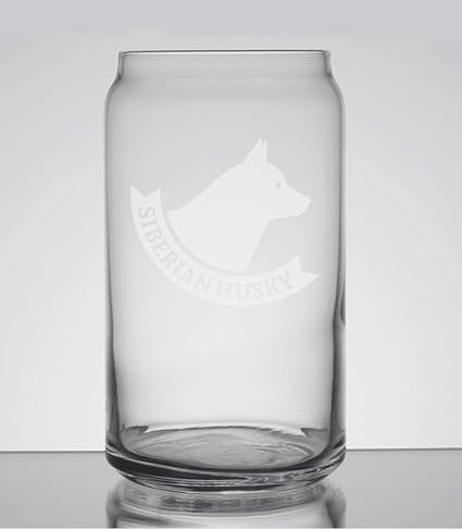 Amazon Com Siberian Husky Banner Breed Pride 16oz Can Glass