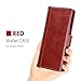 ProCase Galaxy Note 8 Genuine Leather Case, Vintage Wallet Folding Flip Case with Kickstand Card Slots Magnetic Closure Protective Cover for Galaxy Note8 -Red