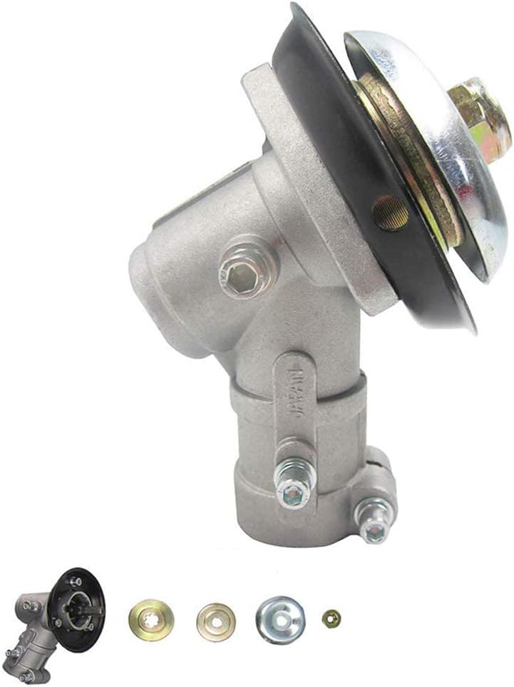Gearbox Head for Lawn Mower Universal Accessories for Weed Eater String Trimmer Head 1inch/26mm Diameter 9 Teeth Splines String Line Trimmer Gearbox Head Grass Trimmer Parts Single Side Screw Locking: Garden & Outdoor