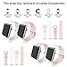 For Apple Watch Band 38mm Soft Silicone Replacement Band for Apple Watch Series 3 Series 2 Series 1, White+Pink
