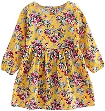 子供服 女の子 キッズ ワンピース 花柄 長袖 伸縮性 弾力性 丸首 可愛い エレガント 優雅 カジュアル プレゼント 遠足 新作からsaleアイテム等お得な商品 満載 登校 ボタン 普段着 お出かけ 春夏