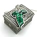 Ruimeng Lord of the Rings Aragorn Elven Green Leaf Brooch Pin Pendant Necklace with Jewelry Box