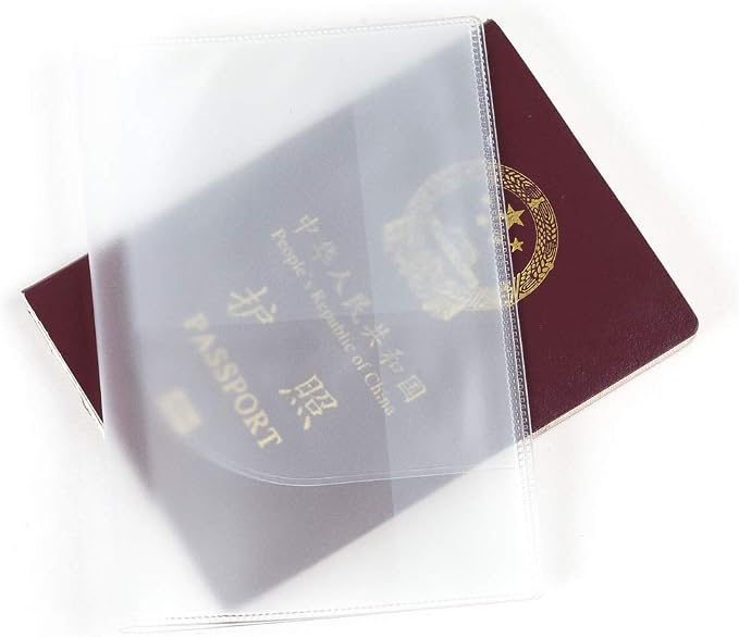 Protège Passeport Transparent – Compatible Passeport Français/européen – Taille 19x13.5 Cm – PVC Résistant