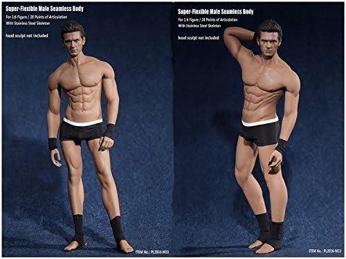 TiLon [Genuine] 1/6 headless male body bag glue stainless steel skeleton ultra flexibility bodybuilding painting the human body super flexible mail seamless body PL2016-M33