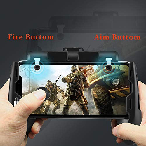 Newseego Mobile Game Controllers, [Upgraded] 6 in 1 Phone Gamepad and L1R1 Triggers, Sensitive Shoot Aim Joysticks Physical Buttons for Android & iOS for Knives Out/Rules of Survival