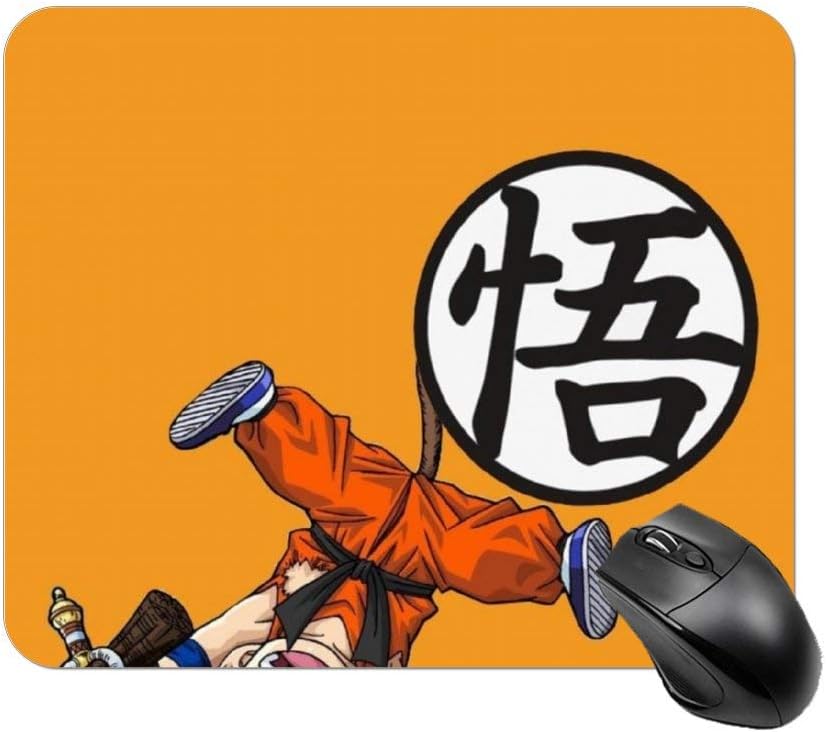 NiYoung Thick Large Mouse Mat for Home Computer & PC Smooth Polyester Surface Mouse Pad Cute, Non-Slip Rubber Base Home Office Computer Accessories, Kid Super Goku Anime Dragon Ball