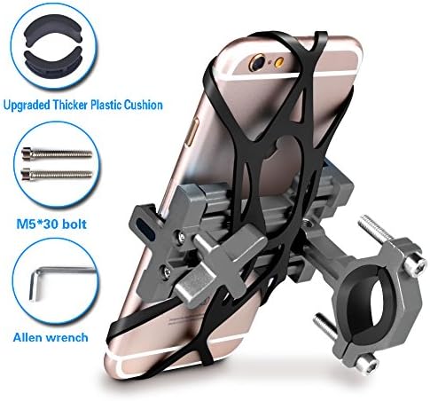 SpoLite Universal Premium Bike Phone Mount for Motorcycle - Bike Handlebars, Adjustable, Fits iPhone X, 8 | 8 Plus, 7 | 7 Plus, iPhone 6s | 6s Plus, Galaxy S7, S6, S5, Holds Phones Up To 3.94" Wide