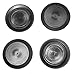 Caplugs 1 Inch Flush Mount Black Plastic & Metal Body Hole Plugs, Pack of 10