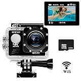 4K Ultra HD Action Camera with Wifi,Sports Action Cam By GT ROAD,Waterproof 98 Feet(30m）+170° Wide Angle Lens+2.0 Inch LCD Screen+16GB TF Card as A Gift Included