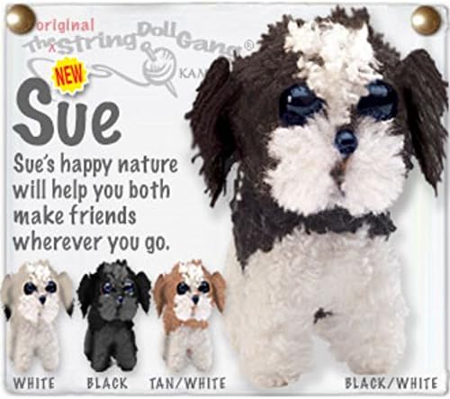 KamibashiSue shih tzu Puppie Dog The Original String Doll Gang Keychain Clip