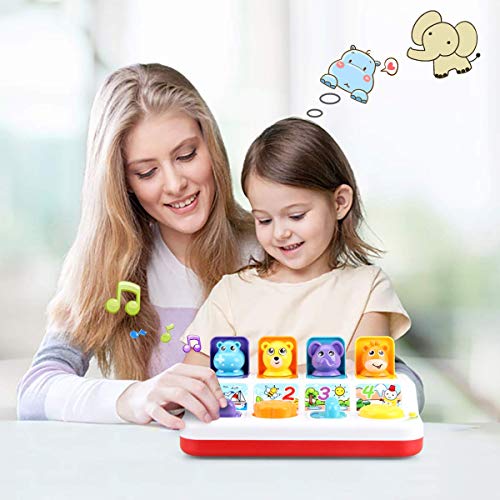FS Interactive Pop Up Animals Toy,Activity Toy with Light,Music,Animal Sound,Game for Ages 12 Months and up Toddlers.