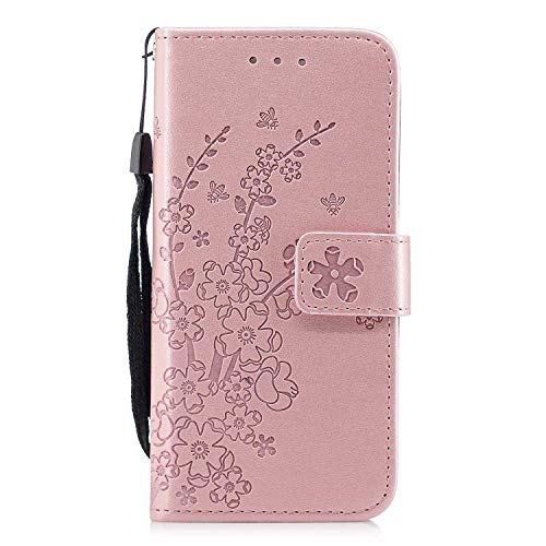 Case Galaxy J3 2018, Bear Village Leather Embossed Design Case with ID & Credit Card Pockets, Wallet [Wrist Strap] Stand Cover for Samsung Galaxy J3 2018 (#2 Pink) - Thumbnail 7