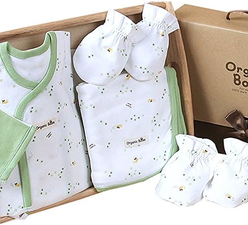 Organic Cotton Newborn Baby Layette Set_Honey Bee 4Set (Summer)
