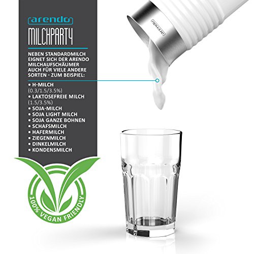 Arendo - Milchaufschäumer automatisch - Milk frother Modell Strix Controller - 2-Tasten für Warm- und Kaltaufschäumen… – Bild 5