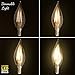 Lucero Decorative LED Filament Light Bulb - C32 Bent Flame Tip - 4W (40 Watt Incandescent Equivalent) - E12 Candelabra Base Screw - Dimmable UL Listed