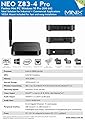 MINIX NEO Z83-4 Plus, Intel Cherry Trail Fanless Mini PC Windows 10 Pro (64-bit) [Intel X5-Z8350/4GB/64GB/Dual-Band Wi-Fi/Gigabit Ethernet/Dual Output/4K]. Sold Directly Technology Limited.