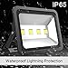 Dimgogo 200W Super Bright Led Flood Lights, 4 LED Lights, 20000lm, Waterproof IP65 Daylight White,120-Degree Beam Angle Security Cool White Flood lights for Yard,party,Playground Etc AC 85-265v