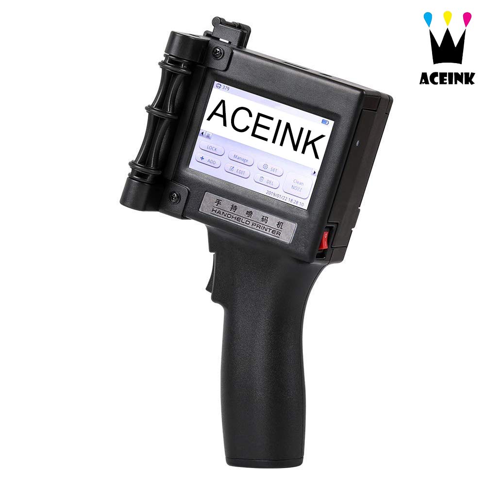 AceInk Portable Intelligent Handheld Inkjet Printer, Inkjet Code Printer, Label Printer, High Defini