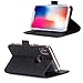ProCase iPhone Xs Case iPhone X Case, Folio Folding Wallet Case with Card Holder, Flip Cover Protective Case for 5.8 inch Apple iPhone Xs (2018) / iPhone X (2017) -Black