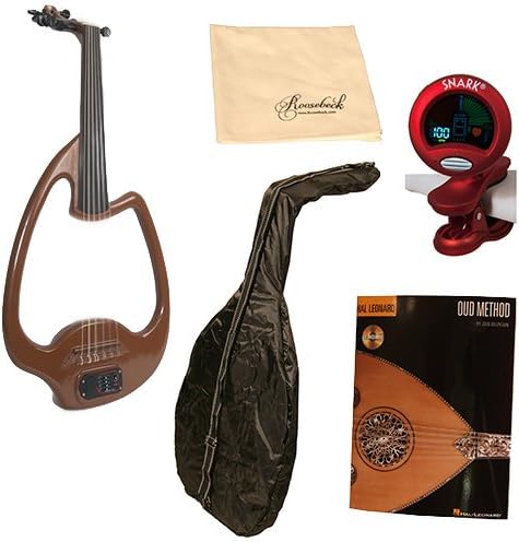 Electric Frame Oud - Brown Deluxe Package w/Gig Bag, Book, Tuner and Polishing Cloth