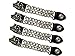 4 Pcs 6 1/2" Double Chain Leather Motorcycle Vest Extender Angel Biker Snaps Extension