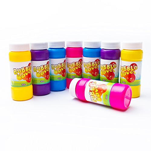 Fun Central 12 Pack - 2 oz Bubble Bottle Assortment - Bubble Solution Refill for Kids