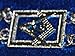 Masonic Silver Compass and Square with G (Blue Lodge) Chain Collar + Free Case (as a Gift)