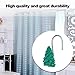 FITNATE Shower Curtain Hooks, 12 PCS Anti-Rust Decorative Shower Curtain Hooks for Home, Bathroom, Bedroom, Baby Room, Living Room & More -Christmas tree Woods Pine Tree