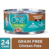 Purina One Grain Free Classic Chicken Recipe Premium Pate Wet Cat Food - (24) 3 oz. Cans