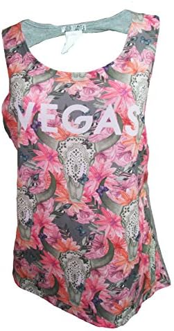 Women's Las Vegas Floral Desert Twist Open Back Fashion Tank (Medium)