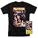 Pulp Fiction Movie Poster Uma Thurman T Shirt & Exclusive Stickers (X-Large) Black